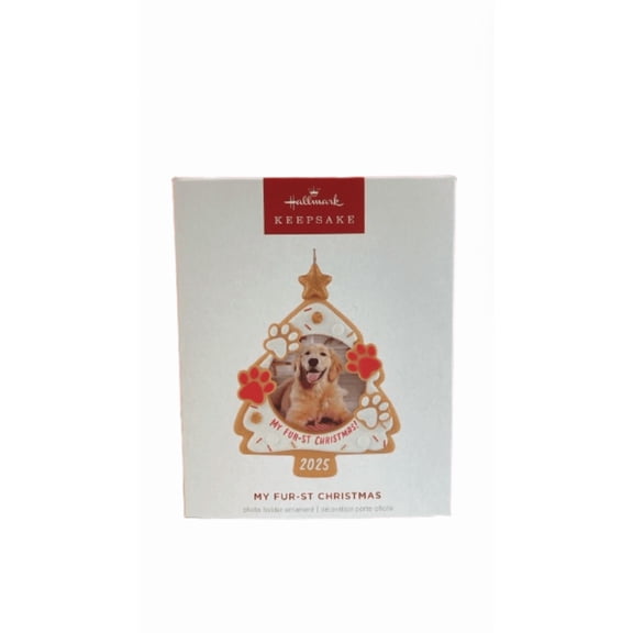 Hallmark 2025 Keepsake My Fur-st Christmas Photo Frame Ornament New with Box