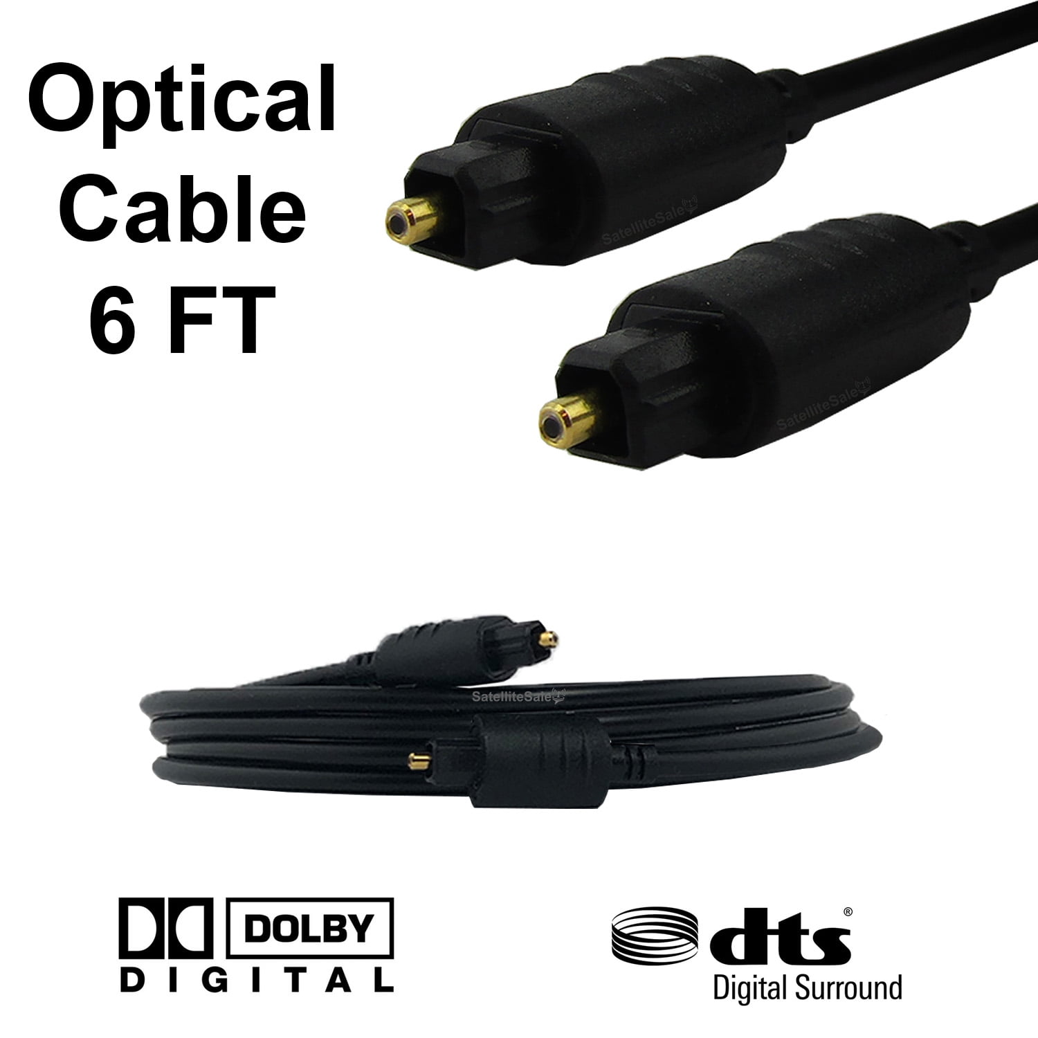 6FT Premium Digital Audio Optical Optic Fiber Cable Toslink SPDIF Cord
