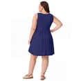 thumbnail image 6 of Cueply Plus Size Summer Dresses for Curvy Women Casual Sleeveless Crew Neck Loose Womens Midi Dresses, 6 of 9