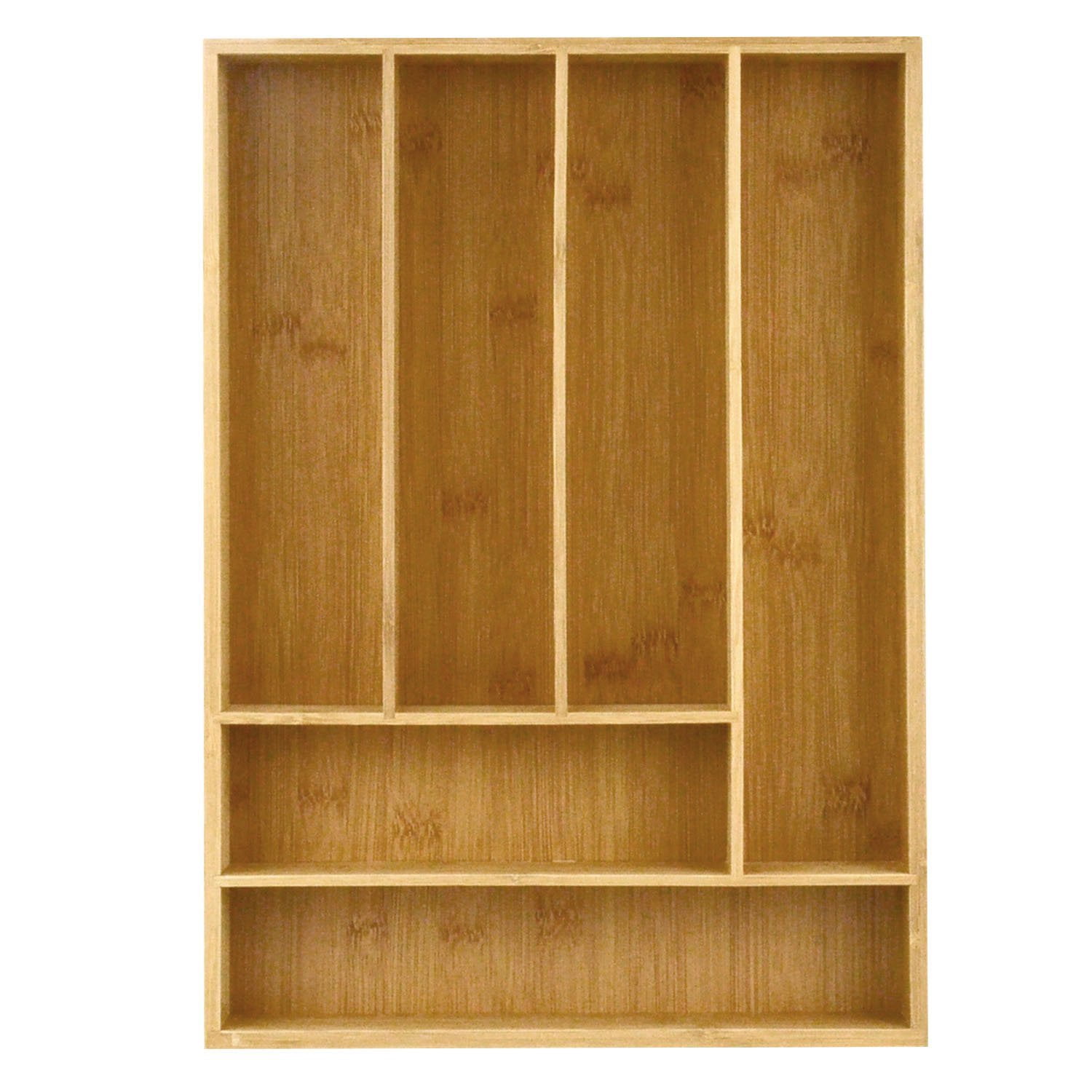 Heim Concept Organic Bamboo Drawer 6 Slots [18x13x1.5] in drawer Organizer Cutlery Tray Layout