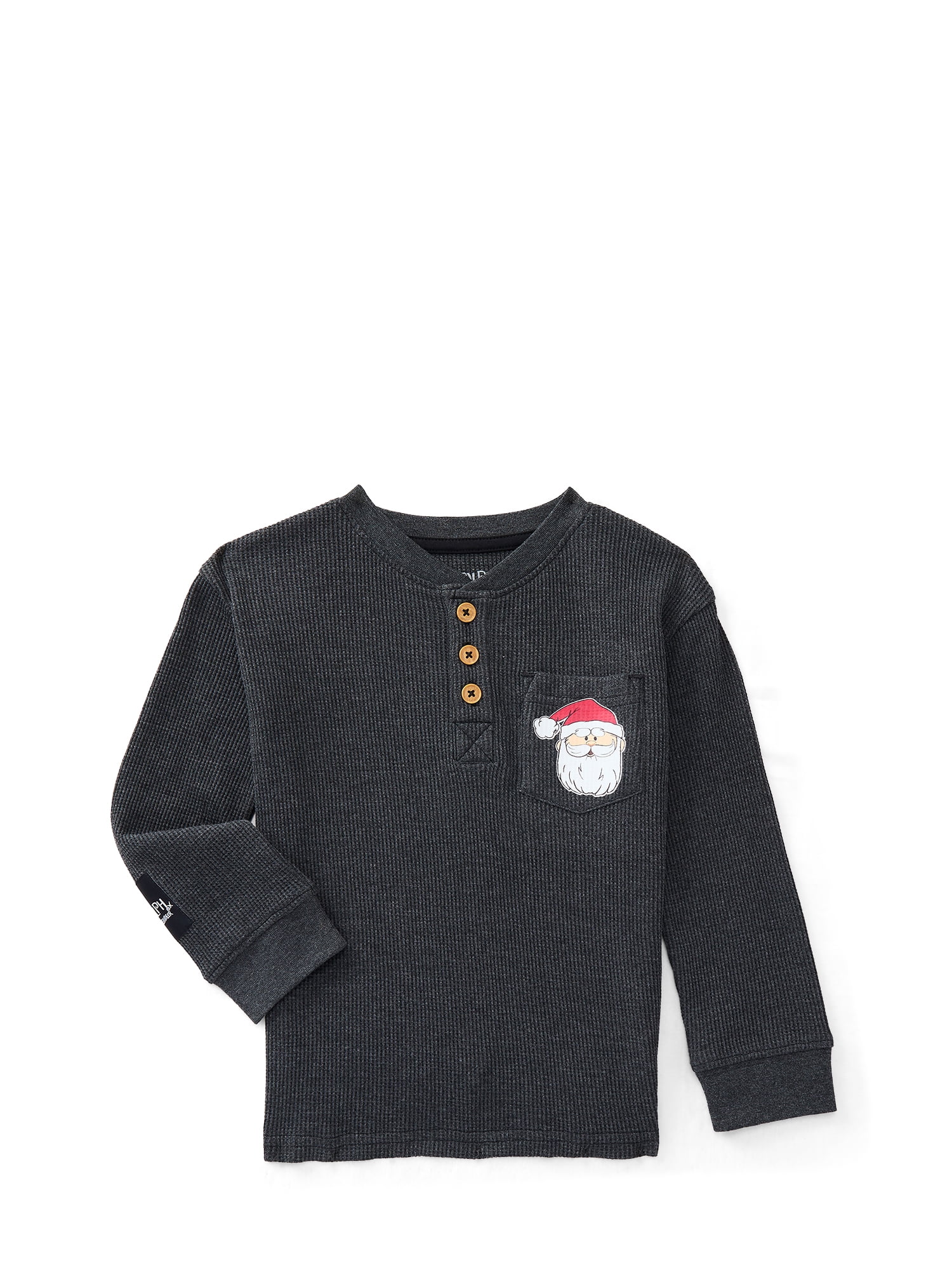 Rudolph the Red-Nosed Reindeer Toddler Boys Thermal Henley Shirt with Long Sleeves, Sizes 12M-5T