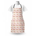 thumbnail image 3 of Autumn Apron, Vivid Colors Leaves Acorn Rowan Berries Art on Plain Background, Unisex Kitchen Bib with Adjustable Neck for Cooking Gardening, Adult Size, Vermilion Mustard and White, by Ambesonne, 3 of 4