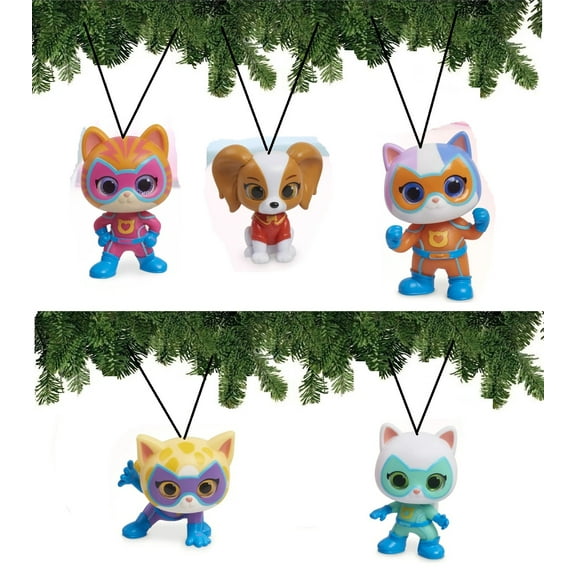 Junior SuperKitties Hero Squad 5-Piece Ornament Set