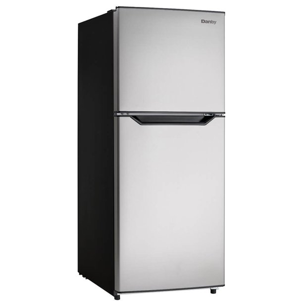 Danby 10 1 Cu Ft Refrigerator W Freezer Stainless Steel Look Dff101b1bsldb Walmart Com Walmart Com