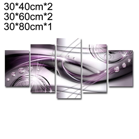 BCLONG 5*Unframed Modern Purple Canvas Painting Wall Art Home Decor Picture Decor