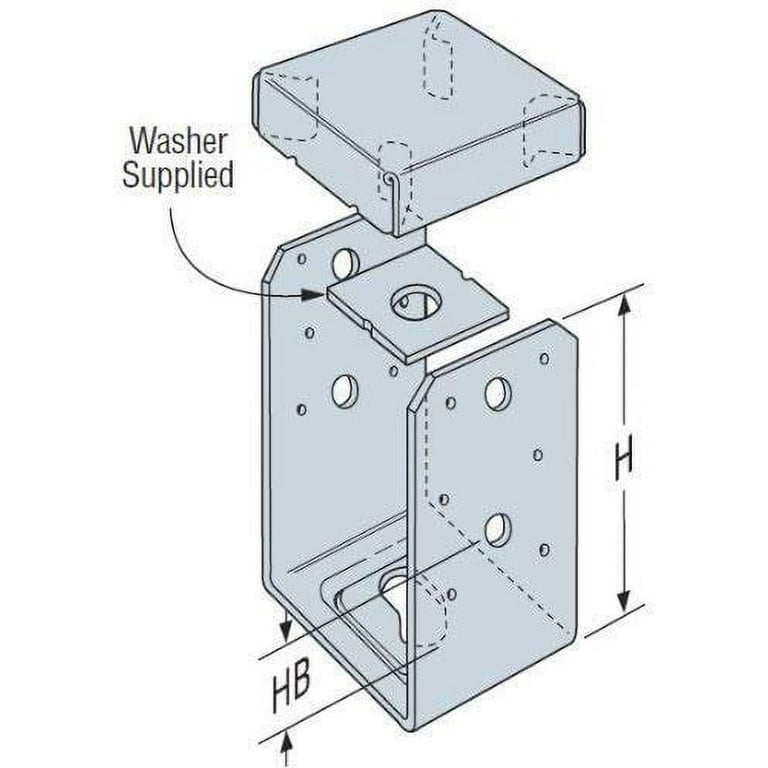 sas Simpson ABW66RZ Rough Cut 6x6 Adjustable Post Base - Zmax