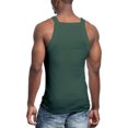 thumbnail image 2 of Galaxy by Harvic Men G-unit Solid Colored Medium Weight Tank Top Olive, 2 of 2