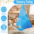 thumbnail image 2 of SEMOPRUS Sensory Swing Chair with Stand, X-Shaped Swing Frame with Set for Kids & Adults Indoor Outdoor, 330LBS Weight Capacity, Blue, 2 of 8