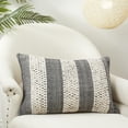 thumbnail image 3 of Saro Lifestyle 4110.BN1624BC 16 x 24 in. Rustic Charm Striped Throw Pillow Cover, Black & Natural, 3 of 3