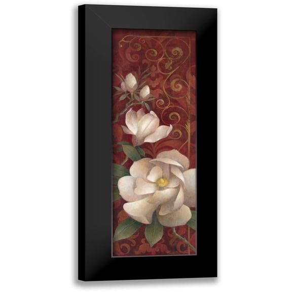Vollherbst-Lane, Elaine 7x14 Black Modern Framed Museum Art Print Titled - Magnolia Melody II