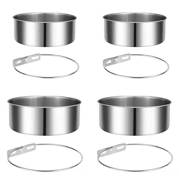 Dog Bowls 4 Pack, Stainless Steel Dog Food Bowl and Water Bowl, Hanging Dog Bowls for Cage Crate Kennel, Non-Spilling