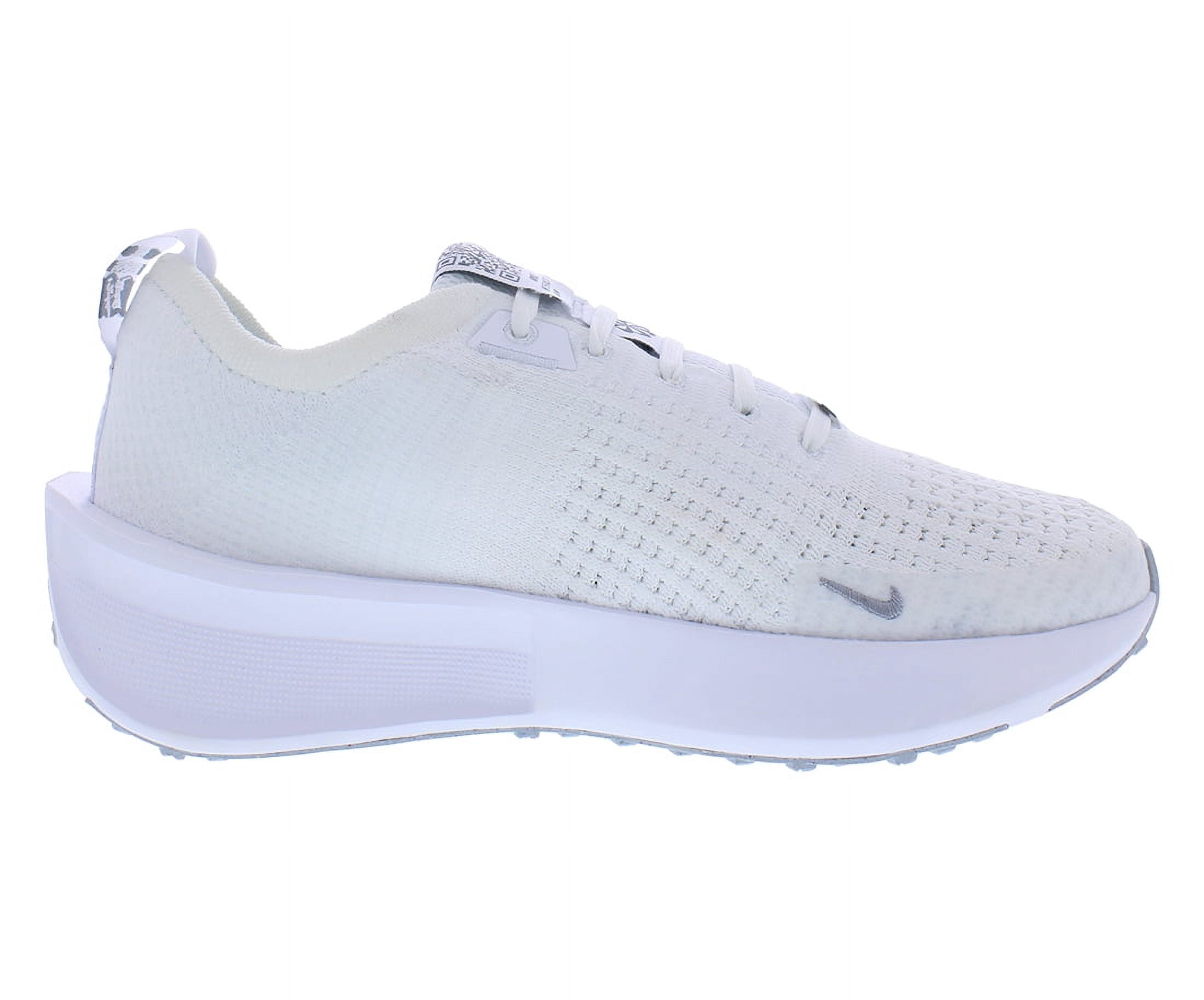 NIKE Interact Run Womens Road Running Shoes FD2292-100 (White/Metallic Silver-Pure P), Size 9