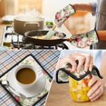 thumbnail image 4 of Pioneer Flower Floral Print Pattern Kitchen Oven Mitt and Pot Holder Sets 2 Pcs for Baking, Cooking and Grilling, Heat Resistant Up To 392 °F, 4 of 7