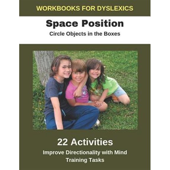 Pre-Owned Workbooks for Dyslexics - Space Position - Circle Objects in the Boxes - Improve Directionality with Mind Training Tasks
