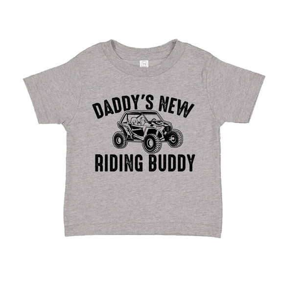 Daddy's New Riding Buddy UTV Toddler T-Shirt 2T Athletic Heather