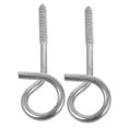 thumbnail image 4 of SHOWERORO 2Pcs Metal Screw Hooks For Ceiling Silver Hanging Support Heavy Duty Design For Swing Chair Use, 4 of 7