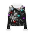 thumbnail image 6 of Horkkom Christmas Sweaters for Women Xmas Snowflakes Print Ugly Sweater Holiday Party Sweaters L, 6 of 8