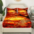 thumbnail image 3 of Manfei Orange Pumpkin Sheet Set Twin,Maple Leaf Bedding Sets Twin Size,Thanksgiving Day Twin Sheet Sets,Super Cozy Autumn Bedroom Decoration,3pcs, 3 of 6