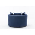 thumbnail image 4 of CAROCC Modern Akili Swivel Accent Chair Barrel Chair for Hotel Living Room Modern leisure Chair Navy Fabric, 4 of 7
