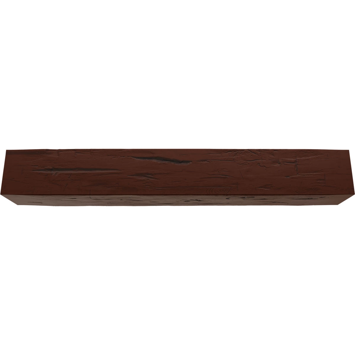 12"W x 12"H x 16'L 3-Sided (U-beam) Hand Hewn Endurathane Faux Wood Ceiling Beam, Natural Pecan