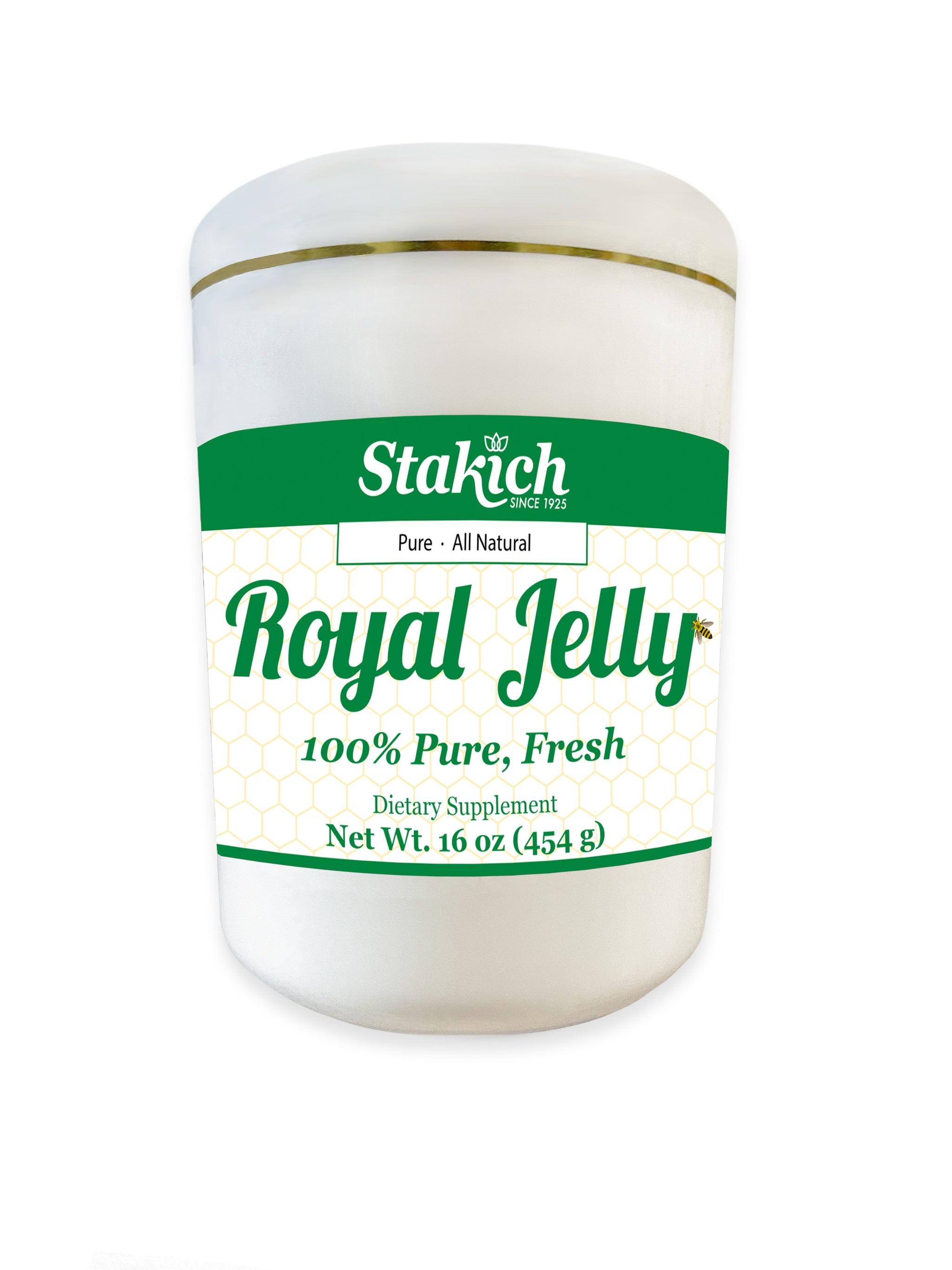 Stakich Fresh Royal Jelly 16 oz (1 lb) - Pure, All Natural