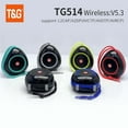 thumbnail image 2 of T&G Bluetooth Speaker TG514 Portable Mini Wireless Soundbar Subwoofer Outdoor Indoor Loudspeaker Support TWS TF Card FM Radio, 2 of 10