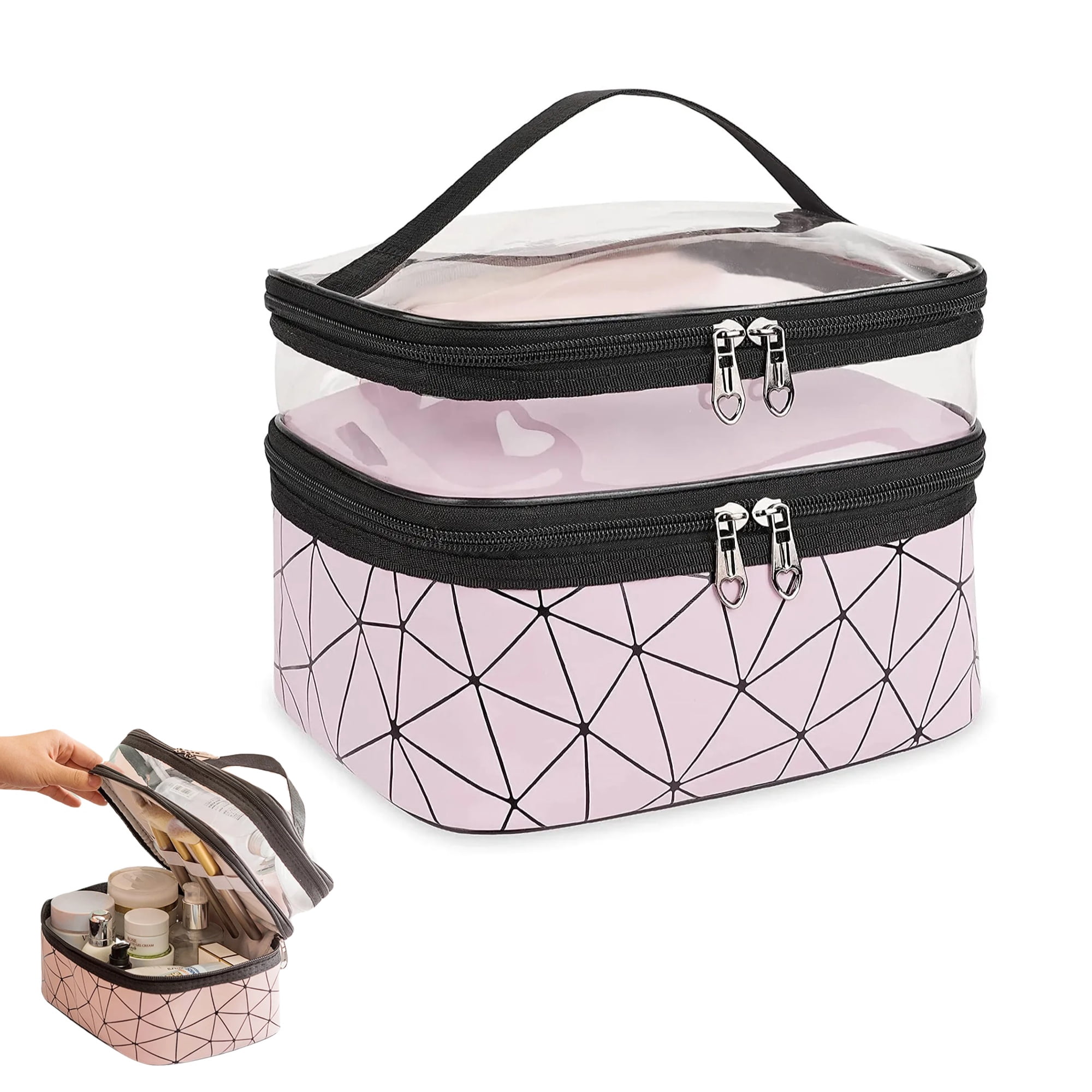 bh cosmetics travel makeup bag HBselect Quilted Bag, 3Pcs Cotton Large Makeup Bags Organizer This product is sold by Sephora Standup Brush Holder & Travel