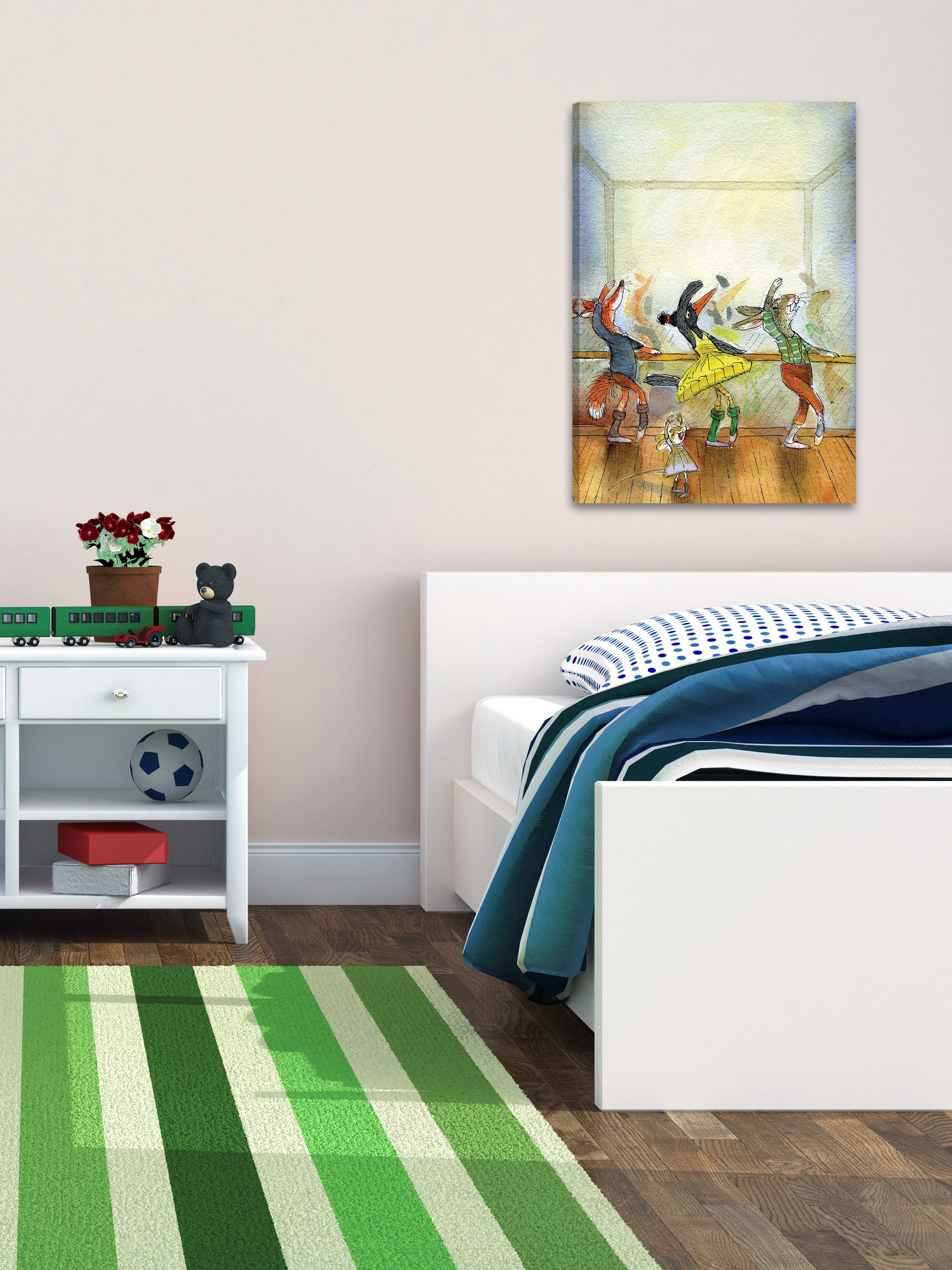"Ballet Lesson" Painting Print on Wrapped Canvas