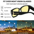 thumbnail image 4 of Joopin Night Vision Glasses for Driving Fit Over Glasses for Women Trendy Oversized Anti Glare Polarized Yellow Lens, 4 of 7