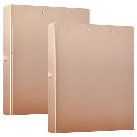 Minimalist Design Leaf 12.4x10.6in PVC Round Ring Binder, D-Ring 3-Hole, Metal Clip, 200 Sheets