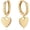 Heart, variant on Gold Hoop Earrings 14K Glod Plated Lightweight Huggie Hoops Dangle Snake Lock Love Heart Earrings for Women Hypoallergenic Earrings Dainty Wear