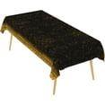 thumbnail image 6 of Golden Galaxy Rectangle Tablecloth 60x84 Inch Space Starry Night Sky Gold Star Black Fabric Table Cloth Polyester Anti-Wrinkle Washable Table Cover for Birthday Theme Party Dining Room Decor, 6 of 6