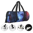 thumbnail image 5 of Fotbe Red And Blue Fire Dragon Pattern Foldable Sports Gym Bag with Wet Dry Pocket, Ultralight Travel Bag, Large Capacity Duffel Bag, Splash Proof Carry on Bag, Overnight Bag, Weekender Bag, 5 of 8