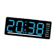 thumbnail image 4 of Reloj digital de regalo con fecha, día de la semana, fácil de leer, con 2 alarmas, reloj de pared Número azul, 4 of 9