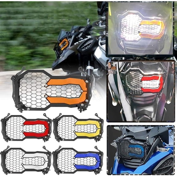 Motorcycle Headlight Protector Cover Guard Grill For B.M.W R1200Gs R 1200 Gs Lc 2014-2020, Headlight Guard Protector 2015 2016 2017 2018 2019 (Blue)