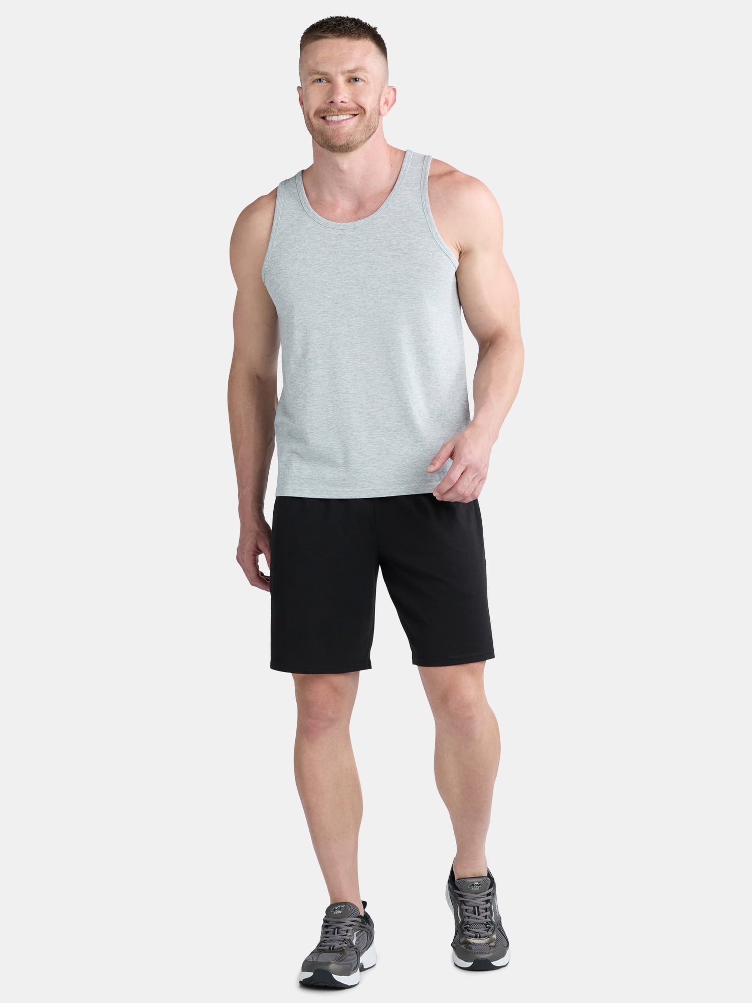 Athletic Works Men's and Big Men's Tri-Blend Active Shorts, 7" Inseam, Sizes S-5XL