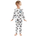 thumbnail image 3 of joogoo Car Trucks Cartoon Checkered Flag Pajamas Set Long Sleeve Soft Cotton Sleepwear 2 Piece 24M, 3 of 7