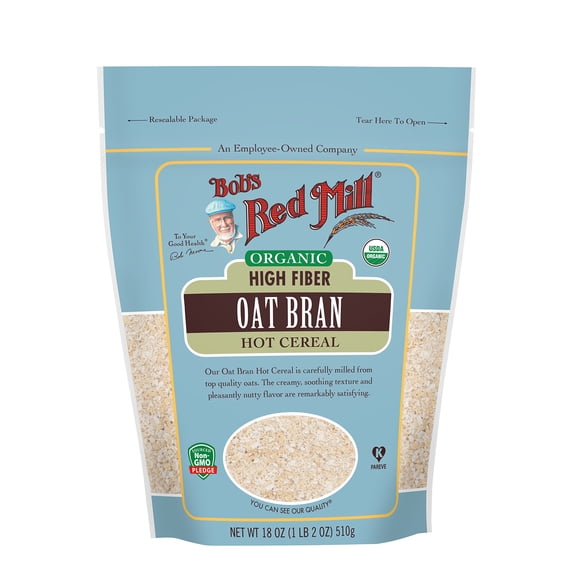 Bob's Red Mill Oat Bran, 18oz (Pack of 1) - Non GMO, Vegan, Kosher
