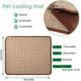thumbnail image 3 of Cooling Mat Pad for Dogs Cats Ice Silk Mat Cooling Blanket Cushion for Kennel/Sofa/Bed/Floor/Car Seats Cooling (Dog Cooling mat-Blue), 3 of 5
