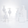 thumbnail image 4 of 4pcs 650ml Botella de loción tetragonal de gran capacidad Botella de emulsión Champú de lavado Botella de bomba de gel de ducha Botella de viaje portátil para uso doméstico en hotel (Blanco), 4 of 7