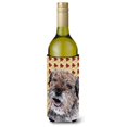 thumbnail image 1 of Border Terrier Hojas De Otoño Botella De Vino Aislador De Bebidas Aislador De Bebidas Hugger, 1 of 1