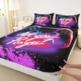 thumbnail image 3 of Manfei Kids Game Console King Sheet Set (4-Piece) Pink Purple Black Sparkling Decor For Boys, 3 of 7