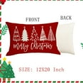 thumbnail image 2 of Christmas Pillow Covers 12x20 Inch Green Christmas Trees Forest White Throw Pillows Pillow Covers Winter Xmas Winter Holiday Decorative Pillow Covers Cushion Cases for Sofa Couch, 2 of 4