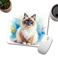 thumbnail image 3 of Birman Cat Watercolor Style Mouse Pad Low Profile Gaming Mat, 3 of 7