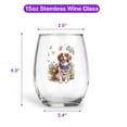 thumbnail image 5 of Brittany Spaniel Celebrates Spring and Enjoys a Happy Easter 15oz Stemless Wine Glass Mug Brittany Dog Lover Gifts Idea Wine Glasses Cup - 02001, 5 of 5