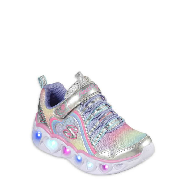 Skechers Lights: Heart Lights Sneaker (Little Girl and Big Girl) - Walmart.com