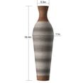 thumbnail image 5 of JERFIT Modern Gray Rattan Floor Vase, Large Decorative Freestanding Planter for Home Decor, Elegant Farmhouse Accent Vase for Living Room Entryway, 5 of 7