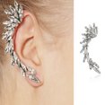 thumbnail image 5 of Joyería Chaqueta Pendientes Brillante Zircon Pave Metal Ear Cuff Wrap C, 5 of 5