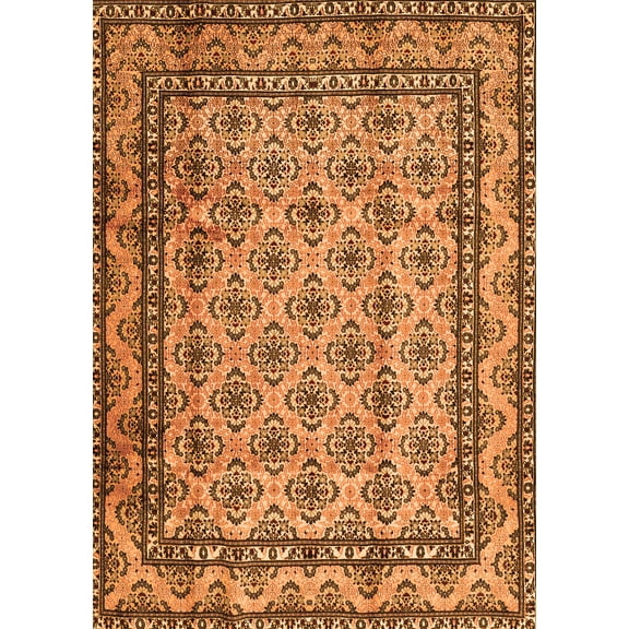 Ahgly Company Indoor Rectangle Persian Orange Traditional Area Rugs, 5' x 7'