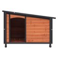 thumbnail image 6 of Pefilos 46" Wood Dog House for Large Dogs with PVC Roof and Removable Floor Outdoor Weatherproof Pet Cat House, Gold, 6 of 11